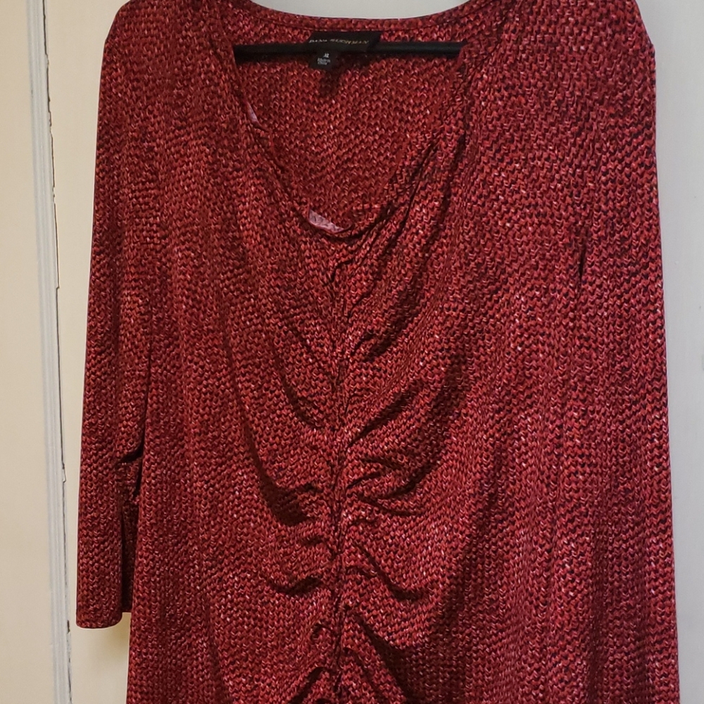 Like New Red Dana Buchman Blouse
